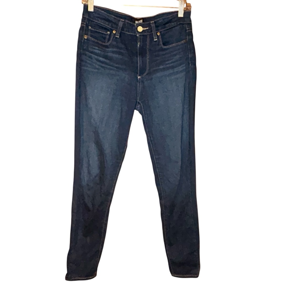 PAIGE Hoxton Ankle Skinny Jeans Womens Size 28 Dark Wash High Rise Stretch Denim